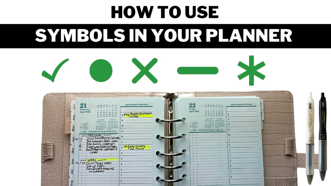 How to use symbols in your planner